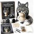 thumbnail image 1 of Fantasy Hood Hat DIY Crochet Kit,Complete Crochet Set for Beginners with 5 Animal Styles,All-in-One Kit with Yarn Hooks and Instructions,Handmade Craft Gift for Adults(A4), 1 of 7