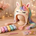 thumbnail image 1 of Fantasy Hood Hat DIY Crochet Kit,Complete Crochet Set for Beginners Adults,Animal Hood Hat Craft Kit with Premium Soft Yarn and Ergonomic Tools,Handmade Gift for Craft Lovers (#01), 1 of 6