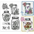 thumbnail image 1 of Fantasy Hourglass Clear Stamps for Card Making Flower House Rubber Stamps Bottles Transparent Craft Stamp Seal Stamp for DIY Scrapbooking Stamps Paper oto Card Album Crafting Clear, 1 of 7