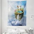 thumbnail image 1 of Fantasy House Decor Wall Hanging Tapestry, Island with Dragon Castle Tower Waterfall and Flipped Mountain is Flying In Space, Bedroom Living Room Dorm Accessories, 60 X 80 Inches, by Ambesonne, 1 of 1