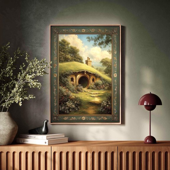 Fantasy House Fellowship Floating Power Ring Art Mounted In A Beautiful Floating