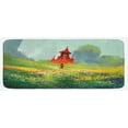 thumbnail image 1 of Fantasy Kitchen Mat, Lady in Floral Field Meadow to Red Castle Before Sublime Mountain Art, Plush Decorative Kitchen Mat with Non Slip Backing, 47" X 19", Red Green, by Ambesonne, 1 of 1
