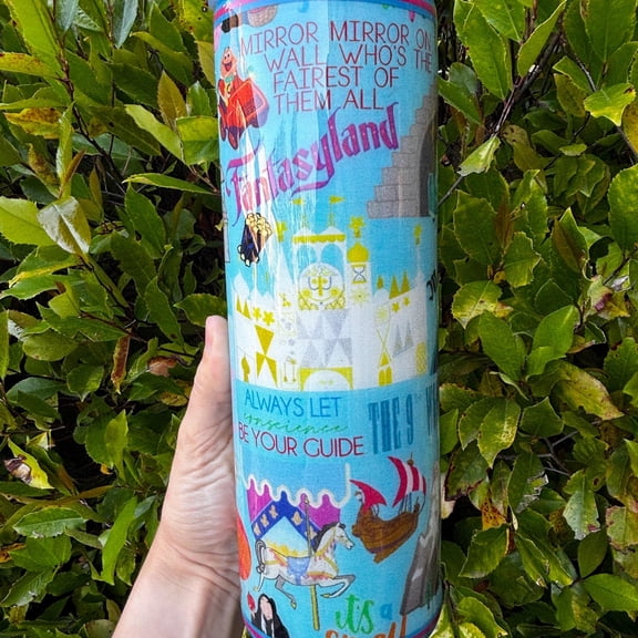 Fantasy Land Tumbler: Fairytale Park Fabric Insulated Tumbler 20 oz
