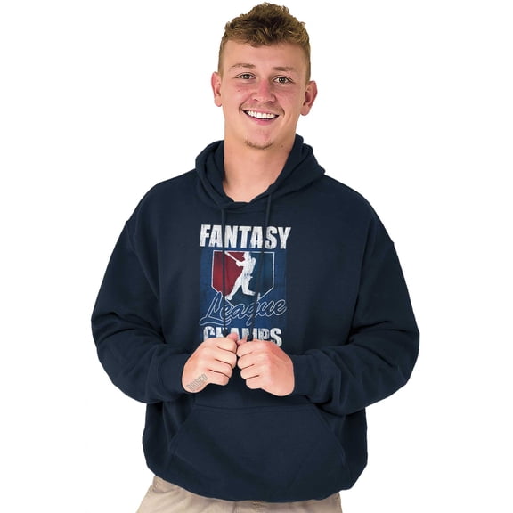 Fantasy League Champs Sport Ball Game Men's Big & Tall Graphic Hoodie Brisco Brands 4X