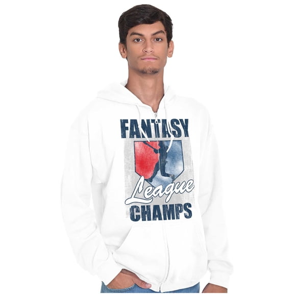 Fantasy League Champs Sport Ball Game Men's Big & Tall Graphic Zip Up Hoodie Brisco Brands 2X