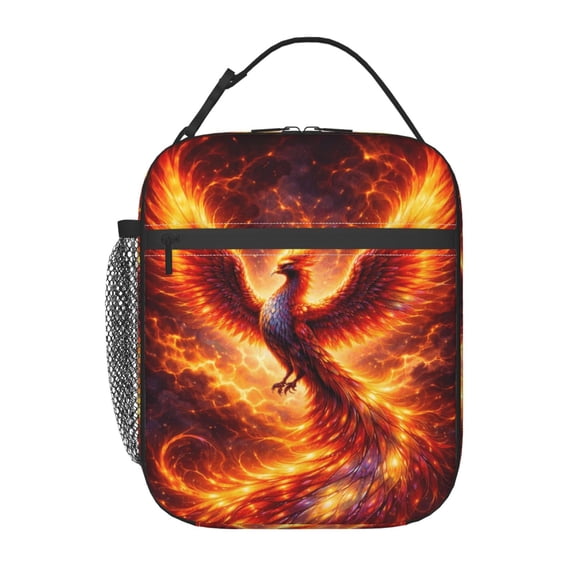 Fantasy Lovers Phoenix Lunch Bag Reusable Thermal Lunch Tote with Handle for Women and Men