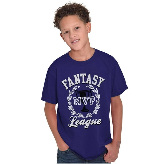 Fantasy MVP League Sports Fanatic Boys Kids T Shirt Tees Tops Teen Brisco Brands L