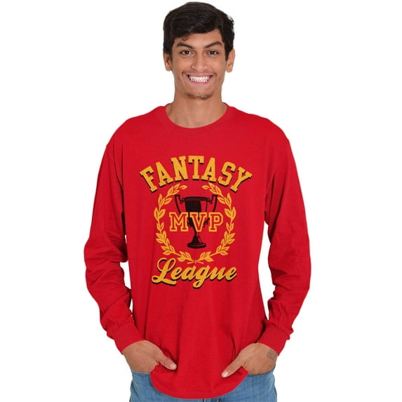 Fantasy MVP League Sports Fanatic Men's Big & Tall Long Sleeve Graphic Tee Brisco Brands 3X