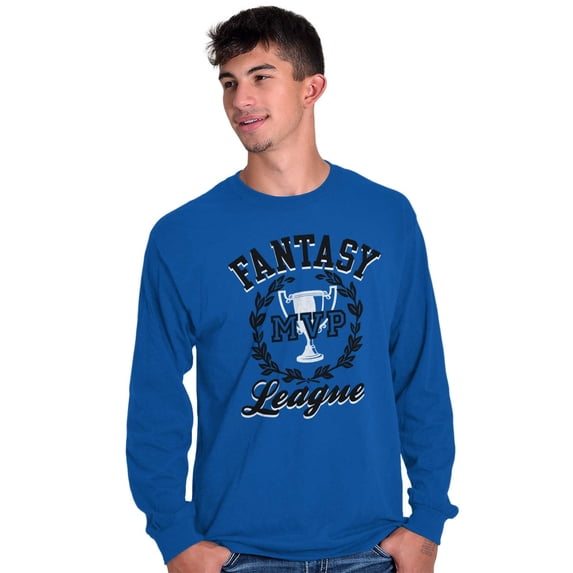Fantasy MVP League Sports Fanatic Men's Long Sleeve Tee T Shirt Brisco Brands S