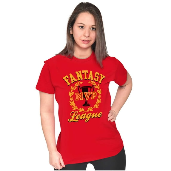 Fantasy MVP League Sports Fanatic Womens Slim Fit Graphic Tee Brisco Brands X