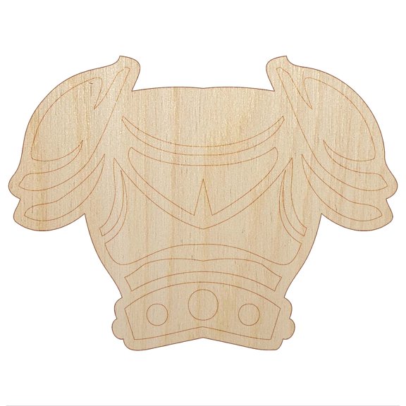 Fantasy Medieval Plate Armor Wood Shape Unfinished Piece Cutout Craft DIY Projects - 4.70 Inch Size - 1/8 Inch Thick