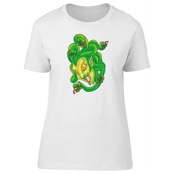 Fantasy Medusa Gorgon Head T-Shirt Women -Image by Shutterstock, Female x-Large