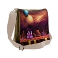 thumbnail image 1 of Fantasy Messenger Bag, River Mars with Nebula, Unisex Cross-body, by Ambesonne, 1 of 2