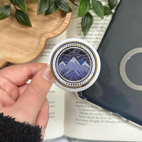 Fantasy Mountain E-reader/Phone Grip | Magentic | Hard Enamel | Tablets | Mobile Phones