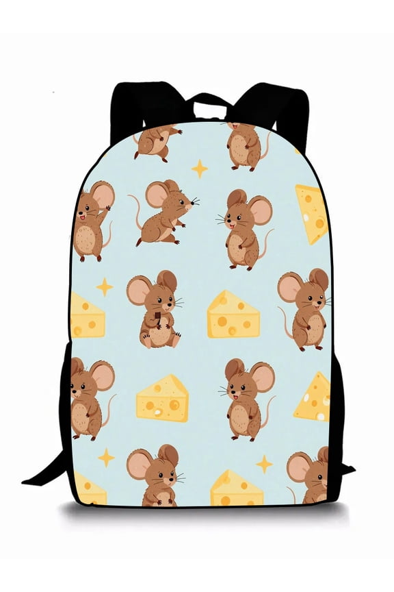 Fantasy Mouse and Cheese Theme Backpacks for Customized School Bag for Back to School Season Lightweight and Water Resistant