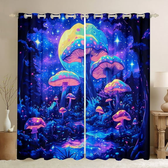 Erosebridal Rustic Bear Curtains Pack of 2 (42x84), Farmhouse Wildlife 30%-50% Black Out Curtains, Buffalo Animal Decor