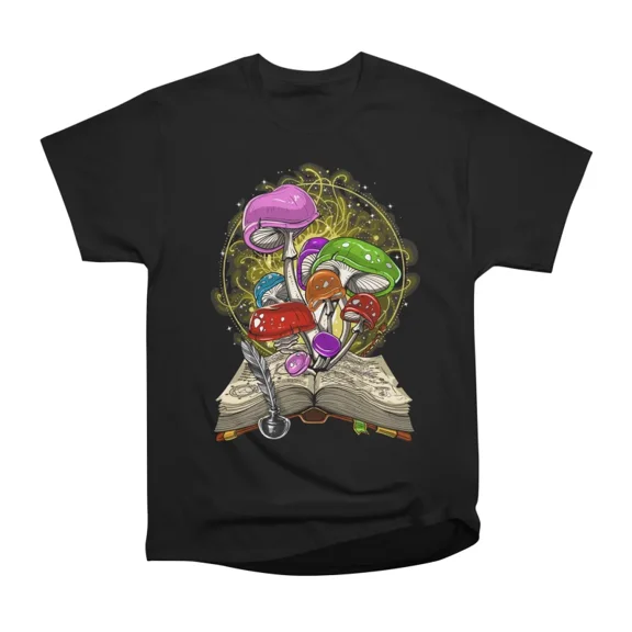 Fantasy Mushrooms Trip T-Shirt Tee Gift For Him Merch For Her Apparel For Friend