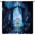 thumbnail image 1 of Fantasy Nature Curtains for Windows, Gothic Gate Fantasy Forest Theme Curtains for Living Room, Magic Dreamland Fairy Landscape Pattern Blackout Drapes 2 Panel Sets, 42x63 Inch, 1 of 6