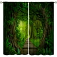 thumbnail image 1 of Fantasy Nature Curtains for Windows, Gothic Gate Fantasy Forest Theme Curtains for Living Room, Magic Dreamland Fairy Landscape Pattern Blackout Drapes 2 Panel Sets, 84x84 Inch, 1 of 5