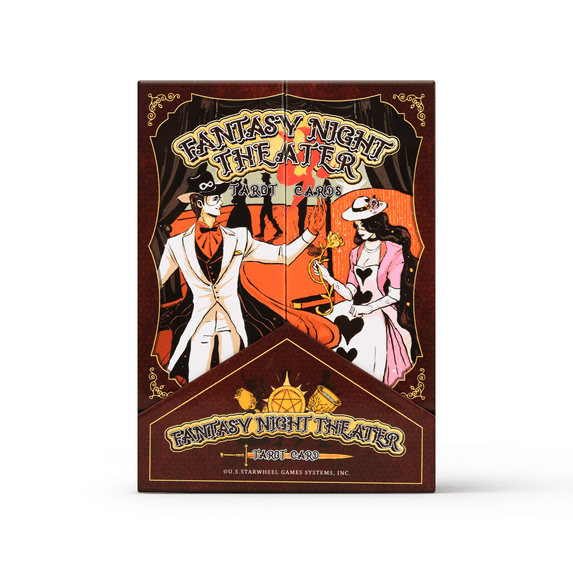 Fantasy Night Theater Tarot - Dramatic Stagecraft Divination Deck, Theatrical Gothic style, Artistic Tarot Gift with Guidebook