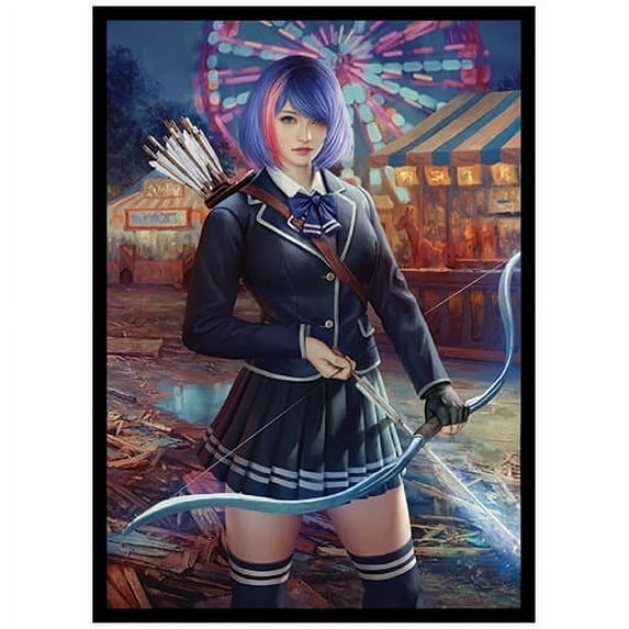 Fantasy North - Aurora - Festival Face Off - 100 Smooth Matte TCG Trading Card Sleeves - Anime - Fits Magic MTG Commander Pokemon and other Card Games - Playing Card Sleeves