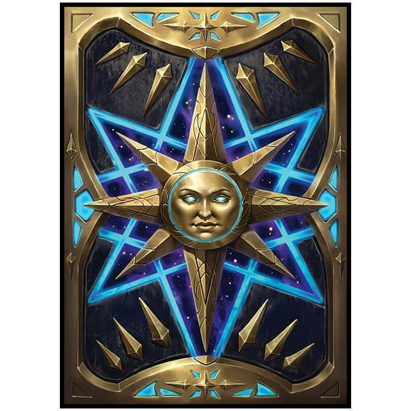 Fantasy North - Book of the Stars - Spellbook Series - 100 Textured Matte TCG Card Sleeves - Fits Magic MTG Commander Pokemon and other Card Games - Playing Card Sleeves