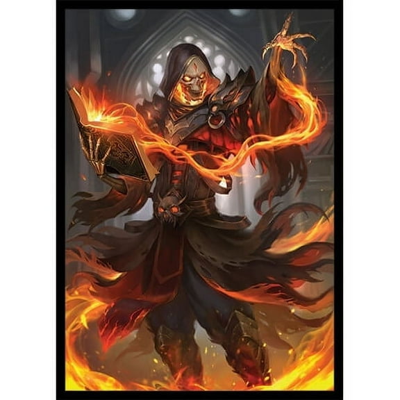 Fantasy North - Cinderbones - The Risen Flame - 100 Smooth Matte TCG Trading Card Sleeves - Fits Magic MTG Commander Pokemon and other Card Games - Playing Card Sleeves