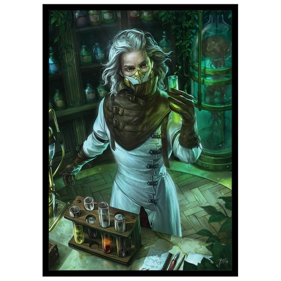 Fantasy North - Dr. Vandercamp - Prodigious Man of Science - 100 Smooth Matte TCG Card Sleeves - Fits Magic MTG Commander Pokemon and other Card Games - Playing Card Sleeves