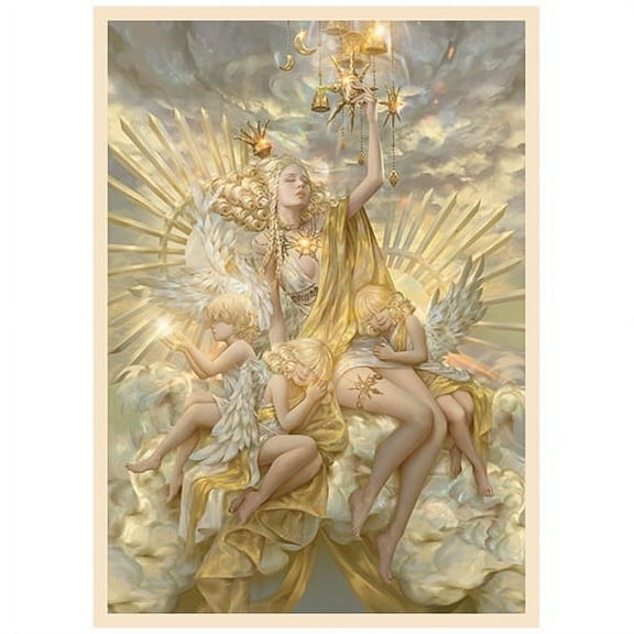 Fantasy North - Gadrielle - Child of The Light - 100 Smooth Matte TCG Card Sleeves - Fits Magic MTG Commander Pokemon and other Card Games - Playing Card Sleeves