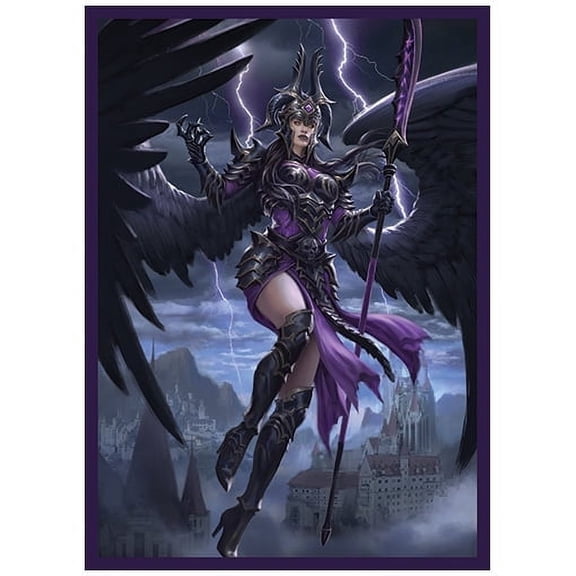 Fantasy North - Kelastria - Doombringer Angel - 100 Smooth Matte TCG Trading Card Sleeves - Fits Magic MTG Commander Pokemon and other Card Games - Playing Card Sleeves