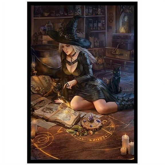 Fantasy North - Lilibeth's Casual Conjuring - 100 Smooth Matte TCG Trading Card Sleeves - Fits Magic MTG Commander Pokemon and other Card Games - Playing Card Sleeves