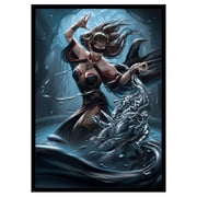 Fantasy North - Ninavae - Aether Seer - 100 Smooth Matte TCG Card Sleeves - Fits Magic MTG Commander Pokemon and other Card Games - Playing Card Sleeves