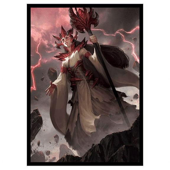 Fantasy North - Oromaiya - Priestess of The Wurm - 100 Smooth Matte TCG Trading Card Sleeves - Fits Magic MTG Commander Pokemon and other Card Games - Playing Card Sleeves