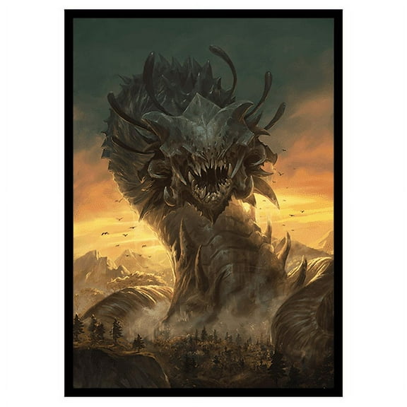Fantasy North - Shoz'Gorrl - World Eater Wurm - 100 Smooth Matte TCG Trading Card Sleeves - Fits Magic MTG Commander Pokemon and other Card Games - Playing Card Sleeves