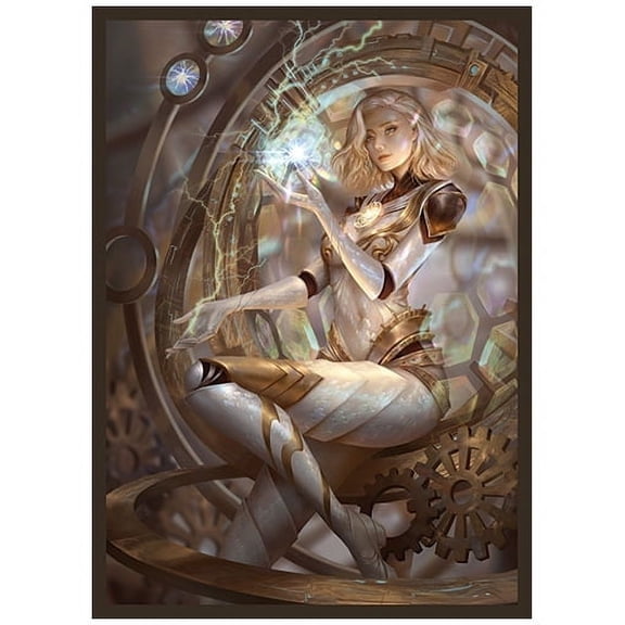 Fantasy North - Tessa Six - Spark-Shaper Mage - 100 Smooth Matte TCG Trading Card Sleeves - Fits Magic MTG Commander Pokemon and other Card Games - Playing Card Sleeves