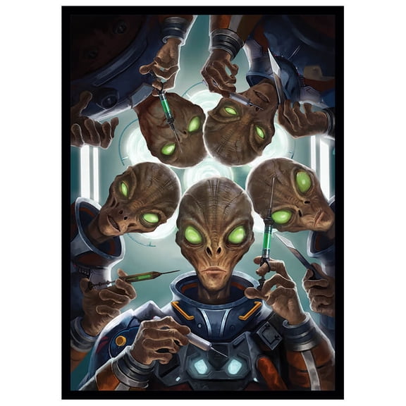 Fantasy North - The Abduction - 100 Smooth Matte TCG Card Sleeves - Fits Magic MTG Commander Pokemon and Other Card Games - Playing Card Sleeves