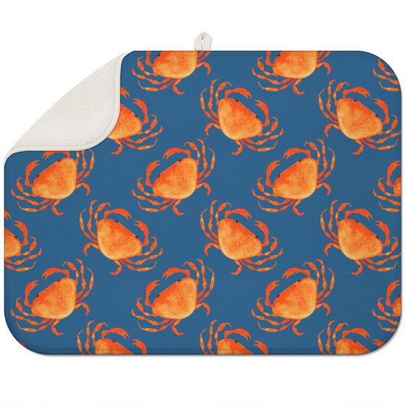 Fantasy Owl and Stars Drying Mat - Thick 3-Layer Heat Resistant Pad, Quick Dry & Compact Storage