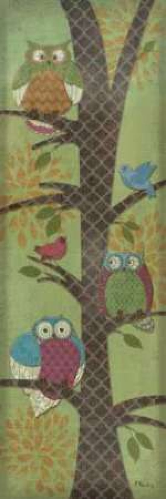 Fantasy Owls Panel I Canvas Art - Paul Brent (8 x 24)