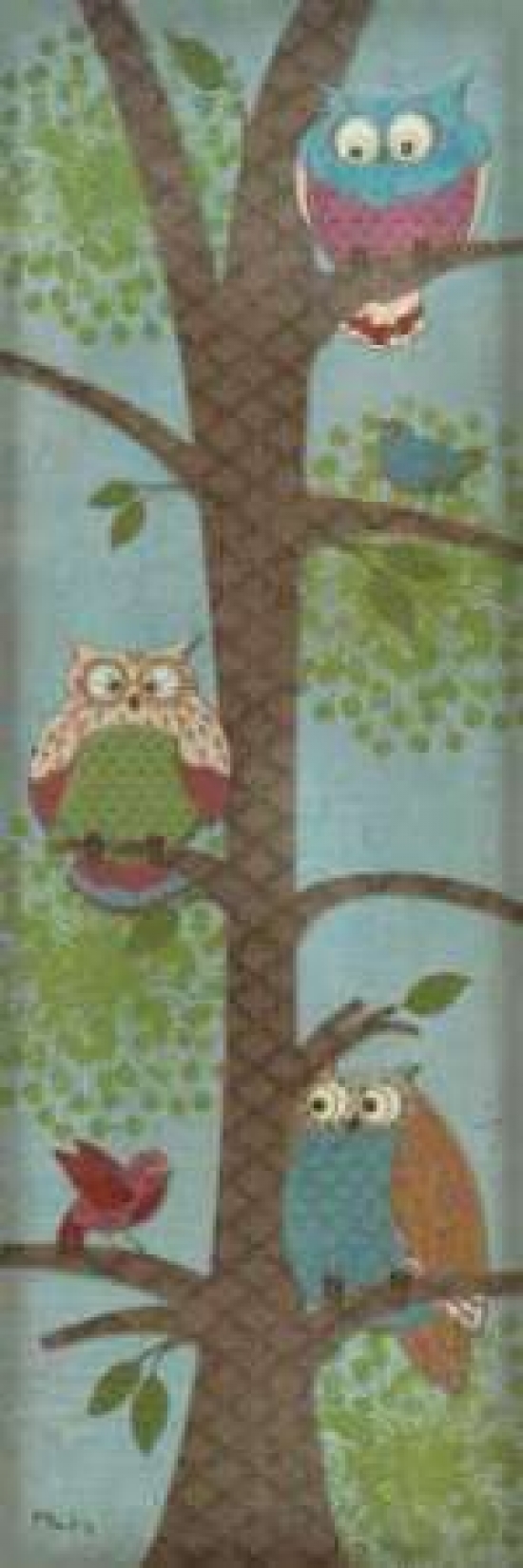 Fantasy Owls Panel II Canvas Art - Paul Brent (8 x 24)