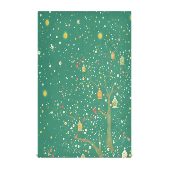 Fantasy Pattern Design Decorative Waffle Towel Kitchen Dishcloth 28x18in Multi-Use Tea Towel