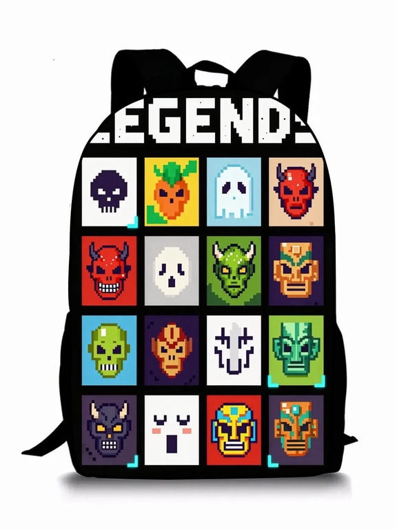 Fantasy Pixel Art Backpack for Custom Backbag for Back to School Season Lightweight Water-Resistant Bookbag