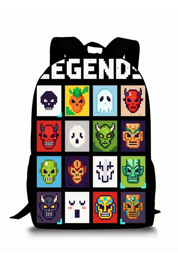Fantasy Pixel Art Backpack for Custom Backbag for Back to School Season Lightweight Water-Resistant Bookbag