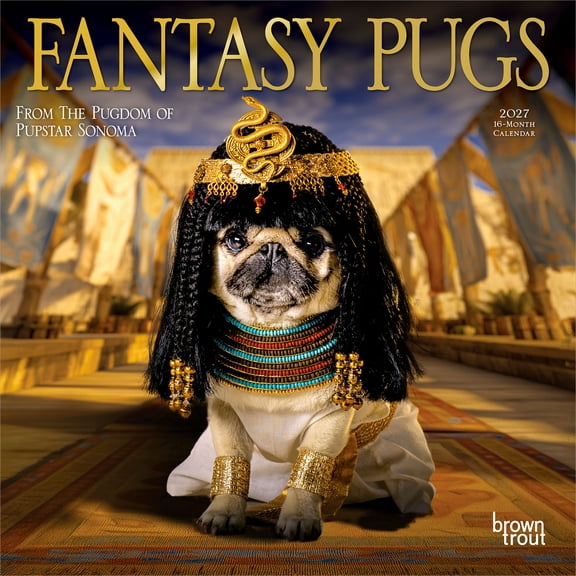 Fantasy Pugs OFFICIAL | 2027 7x14" (Hanging) Wall Calendar