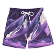 thumbnail image 1 of Fantasy Purple Whale Boys Swim Trunks Quick Dry Boy Swim Shorts for 3-14 Years, 1 of 8
