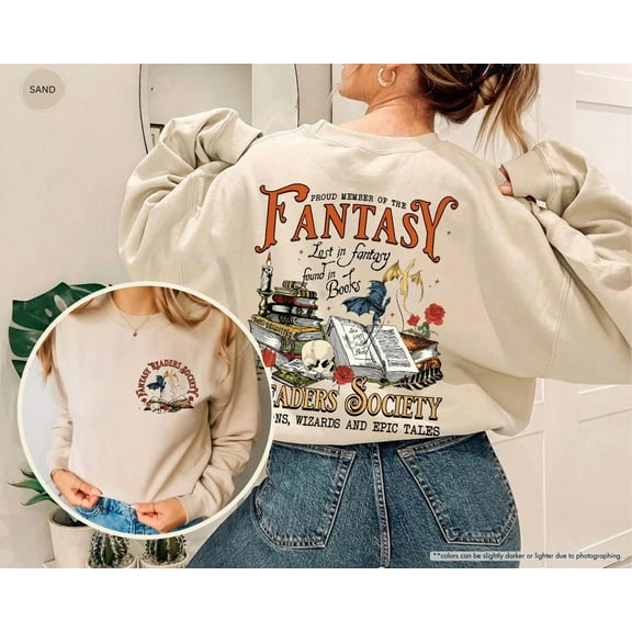Fantasy Readers Society Sweatshirt, Romance Reader Sweatshirt, Bookish , Romance Reader Sweatshirt, Book Lover Gift, Bookish Gifts TSHIRT All Size S-5XL