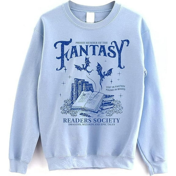 Fantasy Readers Society Sweatshirt - Vintage Romance Readers Sweater, Bookish Crewneck