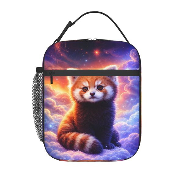 Fantasy Red Panda Sky Lunch Bag Portable Thermal Lunch Box for Men and Women