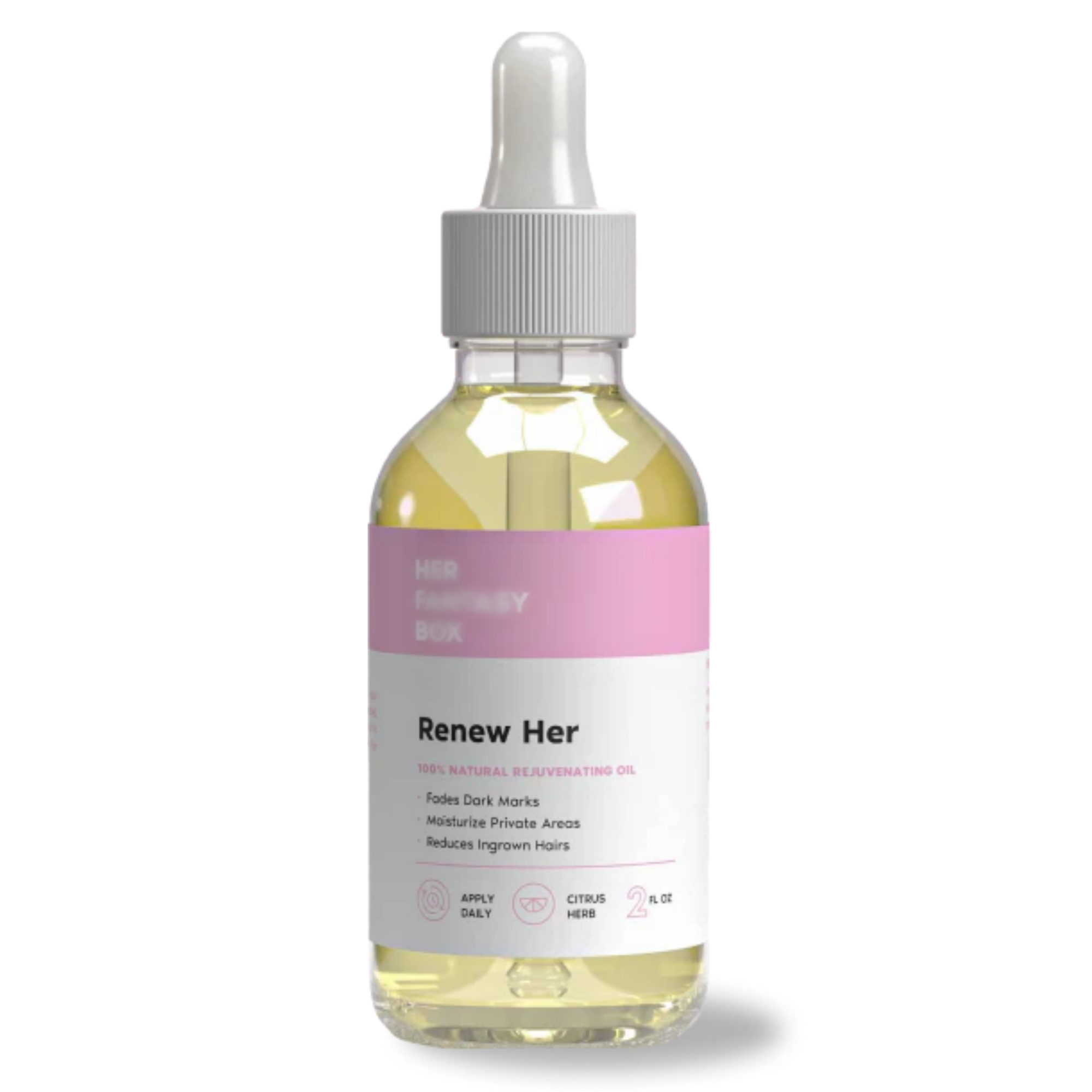 Fantasy Renew Her Box - Natural Rejuvenating Yoni Oil for Dark Spots, Ingrown Hair, and Skin - Moisturizing Formula for All Skin Types 60ML