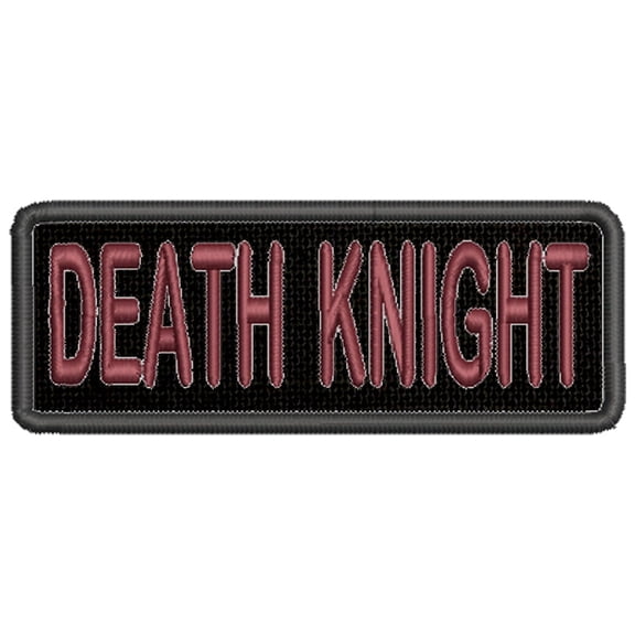 Fantasy Sci-fi World Of Warcraft Hook and Loop Death Knight Game RPG 4" W x 1.5" T Iron/Sew On Decorative Patch Funny Saying Biker Emblem