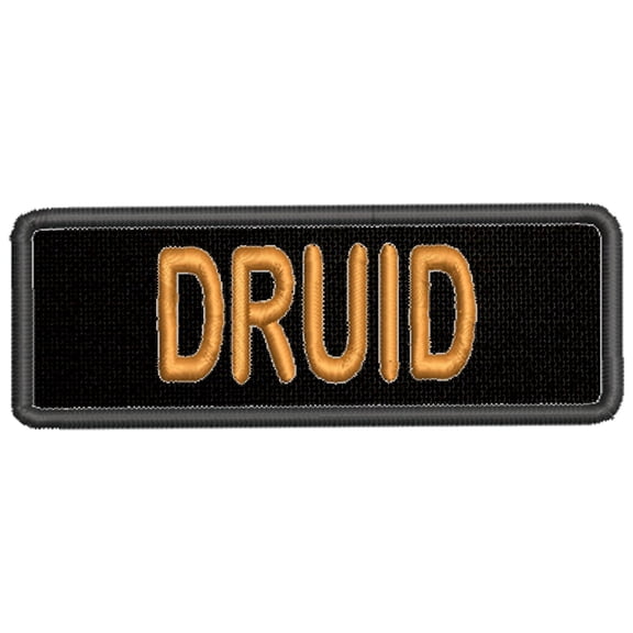 Fantasy Sci-fi World Of Warcraft Hook and Loop Druid Game RPG 4" W x 1.5" T Iron/Sew On Decorative Patch Funny Saying Biker Emblem